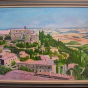Hill Town in Tuscany-framed